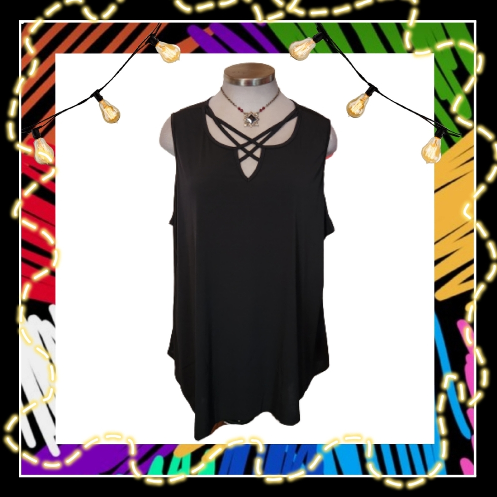 AVENUE ☆ SLINKY CAGE FRONT ☆ ASYMMETRICAL TANK ☆ 5x ☆ NWT